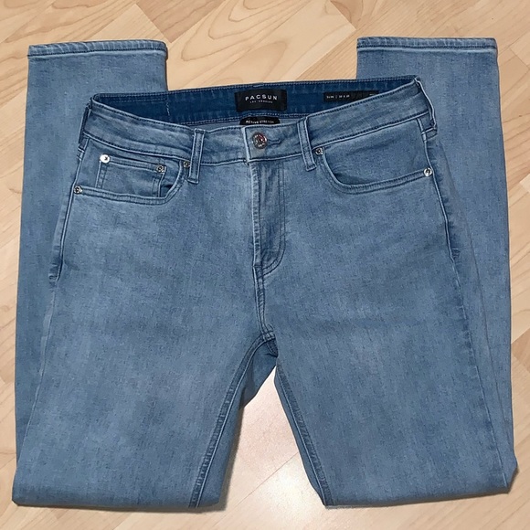 PacSun Men's Slim Active Stretch Blue Jeans 30x30 - Picture 3 of 8